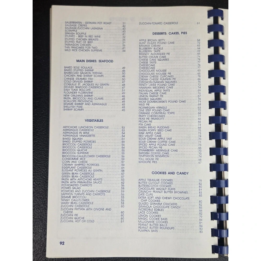 EMD Women's Club Cookbook Cook Book Colts Neck New Jersey 1986‎ Recipe Book